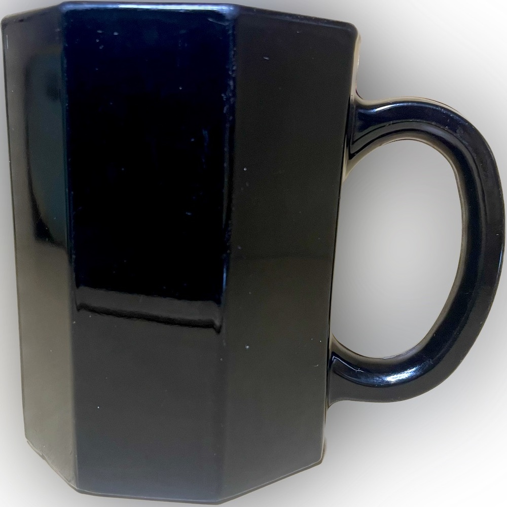Vintage Black Arcoroc Mug 🖤☕️ Made in France 1980s 🇫🇷